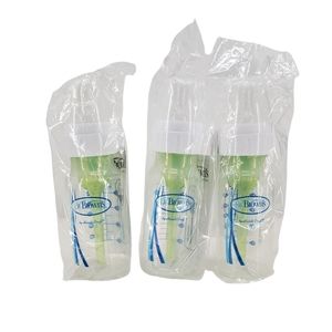 Dr. Browns Natural Flow 4 Ounce Baby Bottles Lot Of 3 Brand New Sealed